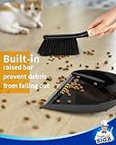 MR.SIGA Dustpan and Brush Sets, Dust Pan and Brush Bamboo Handle, Durable Bristles and Easy-Sweep Blade, Lightweight Design, Black - Image 5