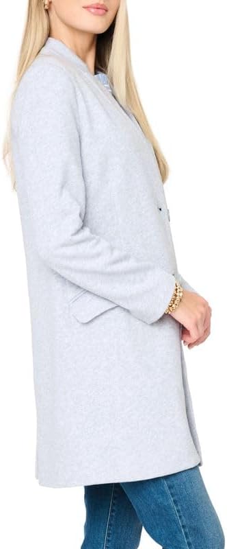 GIBSONLOOK Women Notch Collar Knit Topper, Lined Tailored Sweater Jacket, Business Casual Outfits for Women