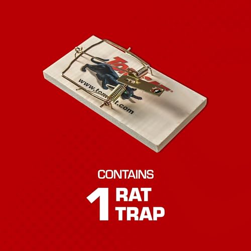 Image of Tomcat Wooden Rat Traps - Disposable Non-Chemical Rat Trap for Homes, Garages and Basements, Single Pack