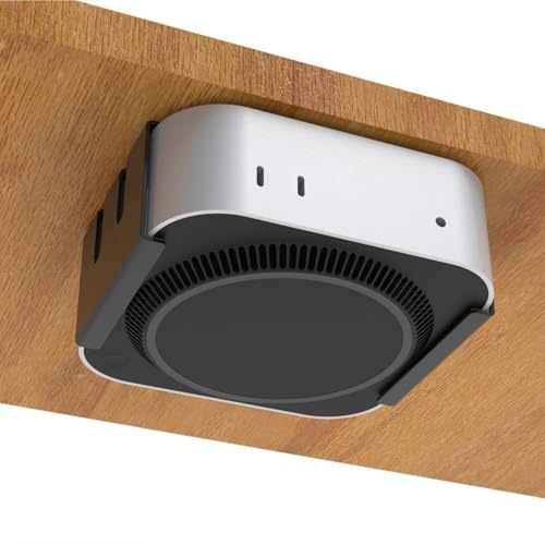 VVGAOGES Support en alliage d'aluminium pour Mac Mini M4/M4 Pro – Support de montage sous le bureau avec design de refroidissement et optimisation de bureau (noir)