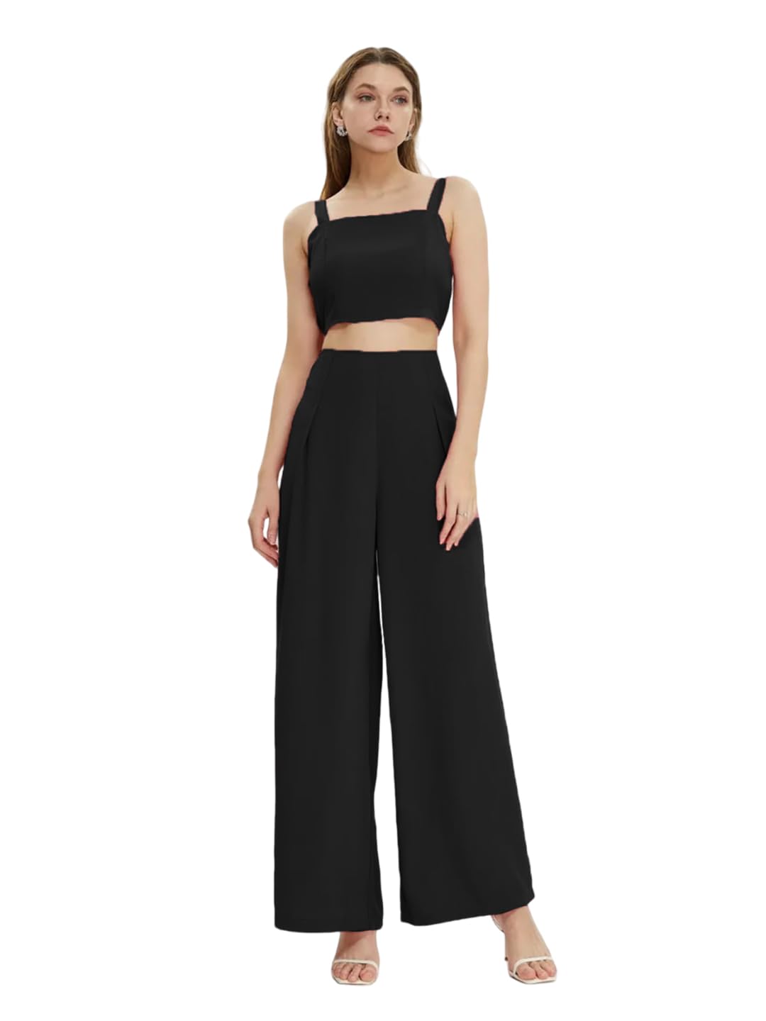 Women's Bodycon Sleeveles Co-ord Top and Trouser Set
