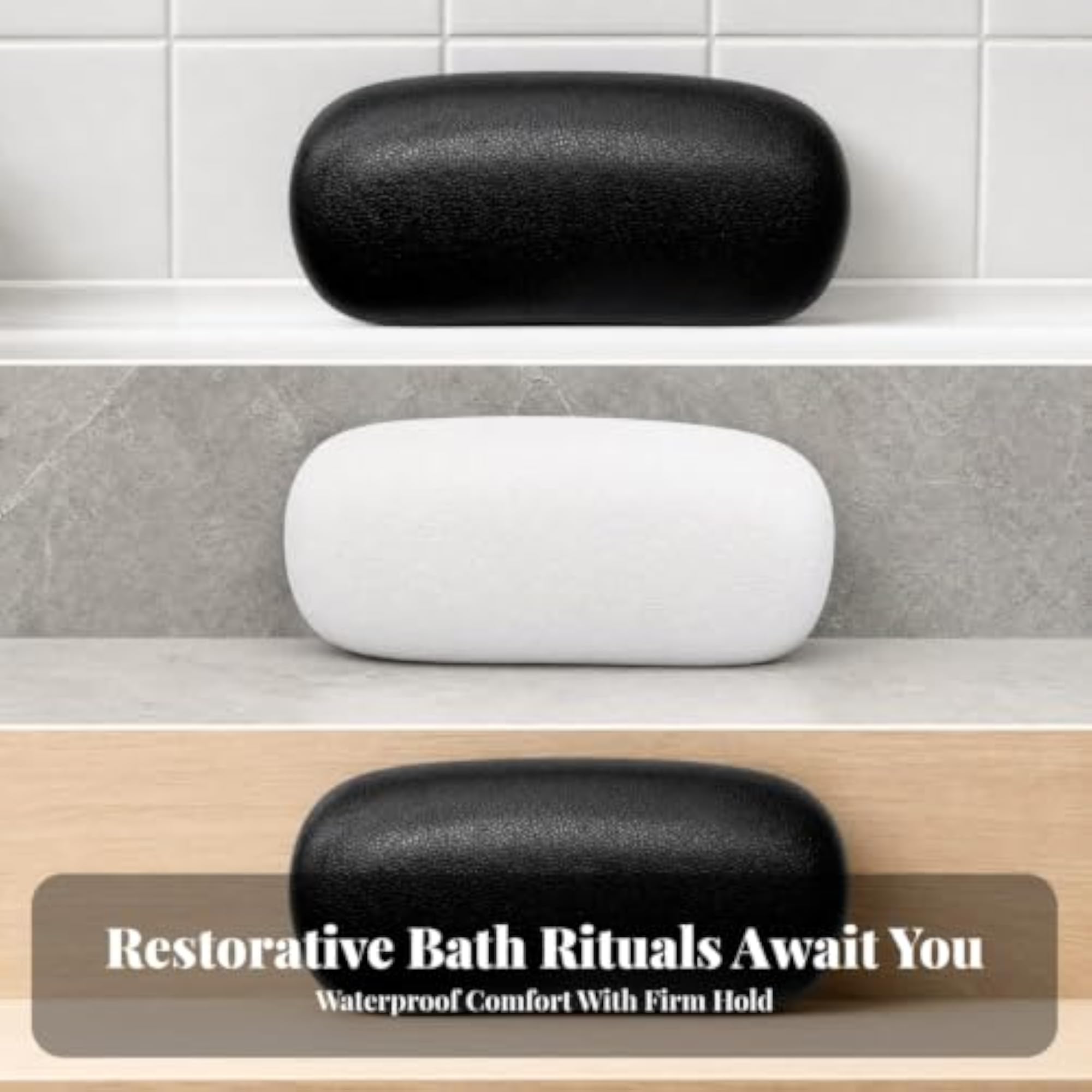 Water-Resistant Bath Pillow with Anti-Slip Design