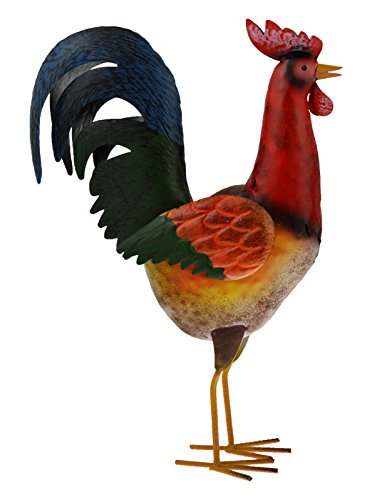 Verde Jem gsgd44-rf Gallo Looking Forward Metal jardín decoraciónu00a0u0096u00a0Rojo