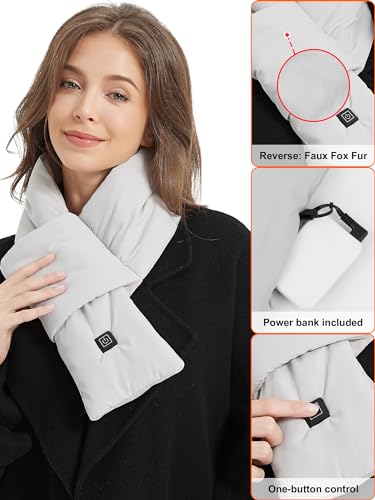 Bufandas calefactables para hombres y mujeres con calentador de cuello recargable 4