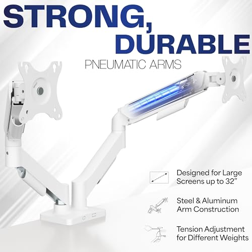 image for VIVO Dual Monitor up to 32 inches and 19.8 lbs per Screen, Mechanical 