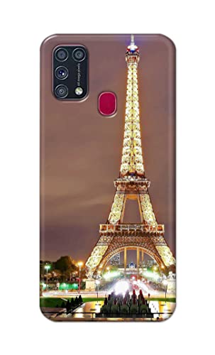 Image of PRINTFIDAA Lovers Famous Place Eiffel Tower in Paris Printed Designer Hard Case for Samsung Galaxy M31 / Samsung F41 / Samsung M21s / Samsung M31 Prime Back Cover -(e) RPM1009