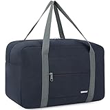 Handgepäck Tasche für Flugzeug Reisetasche Klein Faltbare Handgepäck Ryanair 40x20x25cm Sporttasche Krankenhaustasche Weekendertasche von WANDF (Dunkelblau 20L)