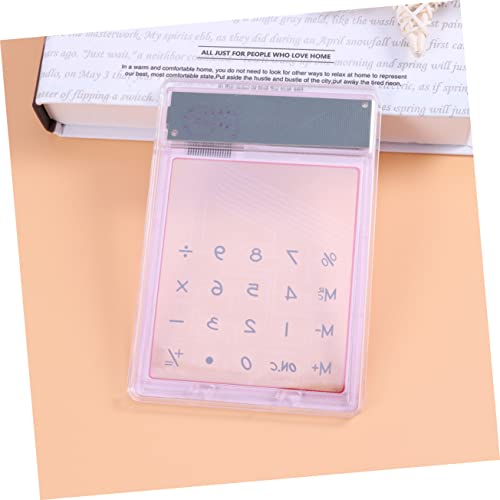Calculadora solar LCD con pantalla tactil transparente portatil para escuela y oficina 2