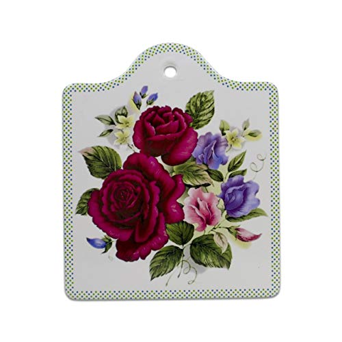 Roses Porcelain Cheeseboard with Cork Backing