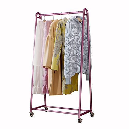 Portant à vêtements robuste à roulettes réglable violet
