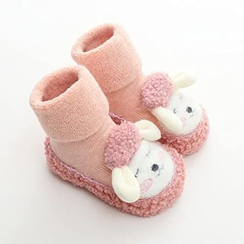 Valink Baby Warm Floor Shoes Anti Slip Knitting Cotton Sock Shoes, Baby Boy Girls Toddlers Non-Skid Indoor Floor Slipper, Winter Warm Shoes Socks Cover