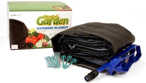 EvoOrganic WFGB_BO Manta de riego de jardín sin malas hierbas de 8 pies x 10 pies con manguera de cabecera