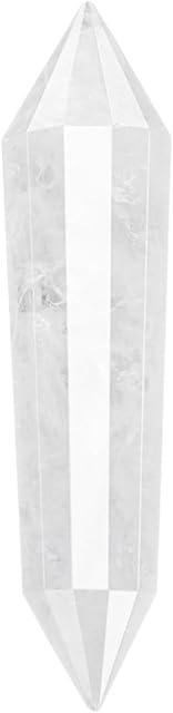 CrystalTears Clear Quartz Crystal Point Wand Natural Healing Crystals Gemstone Tower Faceted Rock Quartz Crystal Prism Bar for Reiki Healing Meditation Anxiety Relief Crystal Gift Therapy Decor