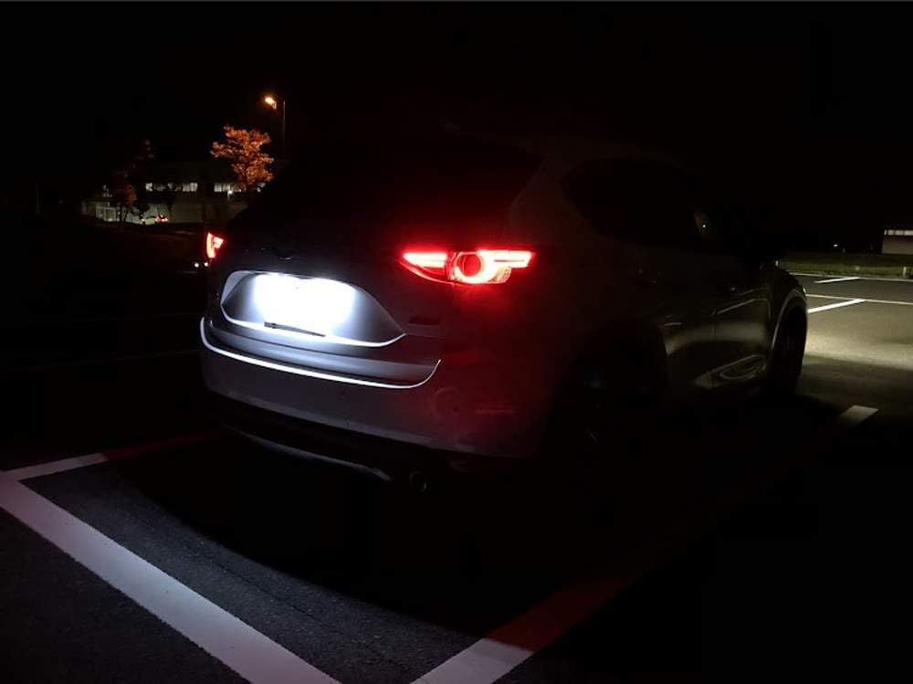 iJDMTOY OEM-Fit 3W Full LED License Plate Light Kit Compatible With Mazda CX-5 CX-7 Mazda6 Mazdaspeed6, Powered by 18-SMD Xenon White LED & Can-bus Error Free
