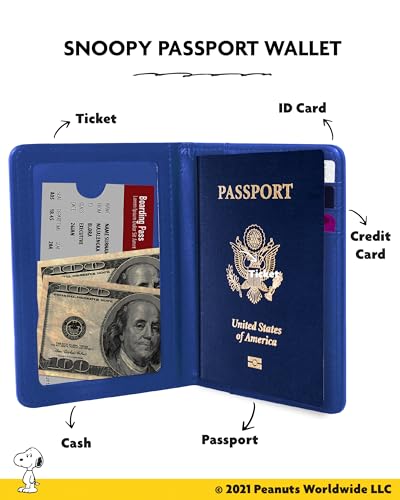 Peanuts Snoopy Passport Cover Official License, Cute Passport Holder for Travel With Woodstock, Snoopy Gifts2