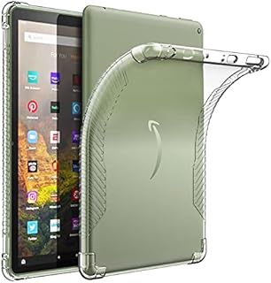 MoKo Case Fits All-New Kindle Fire HD 10 & 10 Plus tablet (11th generation, 2021 release) 10.1", Ultra Clear Soft Flexible Transparent TPU Skin Bumper Back Cover Shell, Clear