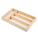 Acan Tradineur - Cubertero, Organizador de Cubiertos de Madera, 4 Compartimentos, Bandeja, Porta Utensilios, 30,8 x 19,7 x 4,2 cm