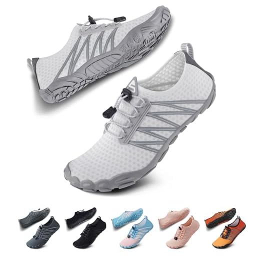 SEEKWAY Water Shoes Sports Quick-Dry Barefoot Aqua Beach Pool Lake Swim Boating Hiking Surfing Men Women 407-White SP001