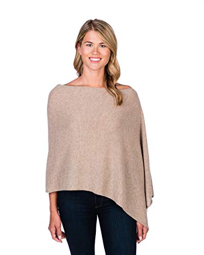Image of CLAUDIA NICHOLE Womens 100% Cashmere Dress Topper - Cashmere Poncho Wrap