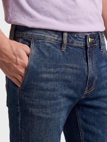 Image of THE INDIAN GARAGE CO Men Slim Fit Solid Mid-Rise Jeans