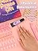 78PCS Press on Nails for Kids, TOROKOM Cute Kids Fake Nails Pink Star Kid Glue on Nail Short Almond False Nail Art Gift for Girls 8-12 Age with Nail Adhesive Tab & Quick-dry Nail Glue (3 Pack)