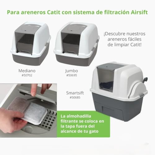 Image of Catit Airsift Dual Action Air Purifier Pad, 1 Count (Pack of 12)