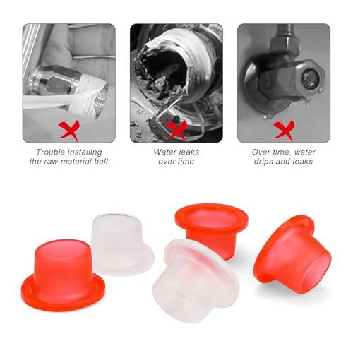 Auslaufsichere Wasserhahn-Dichtung, HASLED 50 Stück Leckage-Silikondichtung für Wasserhahn, Dichtung Wasserhahn, Auslaufsichere Dichtung, Bequem, Anwendbar auf Verschiedene Rohrverbindungsstücke