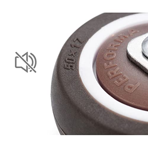 Aonmtoan 8Pcs 1 Inch Caster Wheels Rigid Fixed Non Swivel Casters, Top Plate Fixed Caster, Tpe Rubber Casters (8, 1 Inch) #TOP2