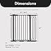BalanceFrom Easy Walk-Thru Safety Gate for Doorways and Stairways with Auto-Close/Hold-Open Features, 36-Inch Tall, Fits 29.1 - 38.5 Inch Openings, Graphite