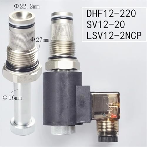 Válvula electromagnética hidráulica enchufable NC con bobina de doce voltios 4