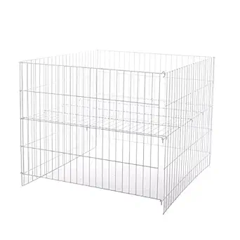 Econoco - Large Storage Bin, Economy Dump Bin, for Commercial or Retail Storage, White Metal Wire