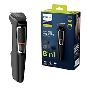Philips Multigroom Series 3000 8-in-1 Face and Body Hair Shaver and Trimmer (Model MG3730/13)