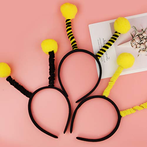 Obmwang 20-11 9 Pack Bee Headbands Creative Cute Bee Tentacle Hair Bands Pom Pom Boppers thumb #3