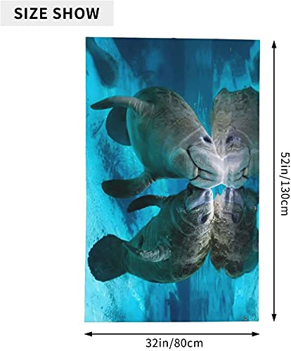Epushow Lovely Manatee Lovers Kiss Beach Towel Super Thick Bath Towel Swimming Pool Soft Blanket #TOP3