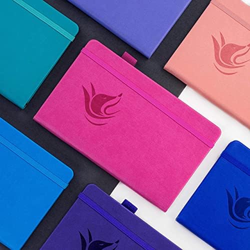 Clever Fox Dotted Notebook  Dot Grid Bullet Numbered Pages Hard Cover Notebook Journal With Thick 120g Paper and Pen Loop, Stickers, 3 Bookmarks, Smooth Faux Leather, 5'' x 8.25'' - Hot Pink