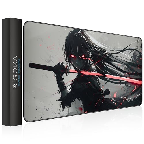 RISOKA Tapis de Souris Gamer XXL 900x400