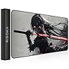XXL Anime Gaming Mouse Pad 35.4 x 15.7 inch - Water-Resistant & Stitched Edges - Large XL Mousepad for Desk - Gamer Accessories Big Full Deskpad Mat Game Mousepads Deskmat