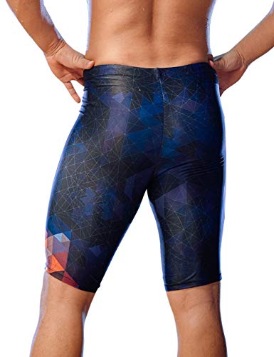 361 Men Jammers For Swimming Athletic Professional Swimsuits, Chlorine Resistant Durable Training Black, Xxl(W32''-34'') #TOP4