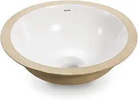 Cuba De Embutir Redonda Cerâmica Louça 31cm Louça Pia Banheiro Lavabo Icasa Branca