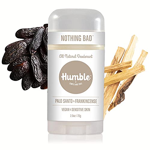 Humble Brands All Natural Vegan Aluminum Free Deodorant Stick For Sensitive Skin, Sensitive Palo Santo & Frankincense Deodorant Full & Travel Pack #TOP4
