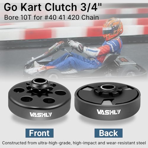 VASHLY Go Kart Clutch 3/4" Bore 10 Tooth for #40/41/420 Chain Predator 212 Centrifugal Clutch 10T for Go Kart Minibike and Fun Kart Engine by Vashly - Image 6