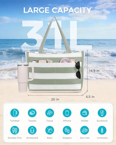 WANDF Tumbler-Friendly Beach Bag