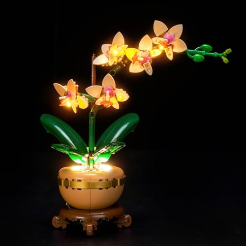 Kit d'éclairage LED compatible avec Lego 10343 Mini Orchid Botanical Collection Set (pas de modèle), kit d'éclairage décoratif compatible avec Mini Orchid...