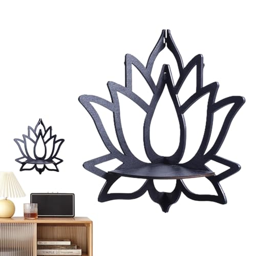 Generisch Estantería de de Flor de Loto, estantería de Esquina de Loto, Estante de Flotante montado en la Pared, Organizador de Esquina en Forma de Loto, decoración de Pared Retro para