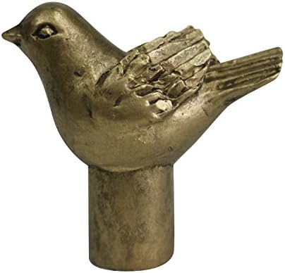 Urbanest Bird Lamp Finial, 1 3/4-inch Tall, Antique Gold