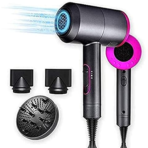 Jooayou Professional Hair Dryer 2000W Fast Dry Negative Ions Hair Blow Temperature Hairdryer with Diffuser Hairdryer with 2 Speeds, 3 Heating and Cool Button Cover