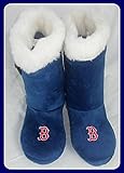 Forever Collectibles Boston RED SOX Ladies Women's Boot Slippers (L)