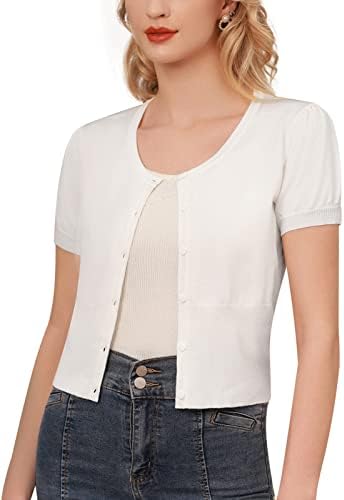 Belle Poque Women Summer Cropped Cardigan Short Sleeve Bolero Cardigan Shrug for Dresses BP707