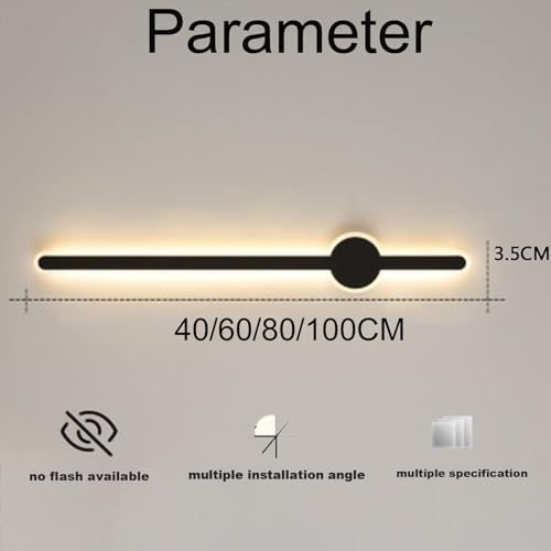 Iluminación de pared acabado oro de 60cm con diseño minimalista de 56W 2
