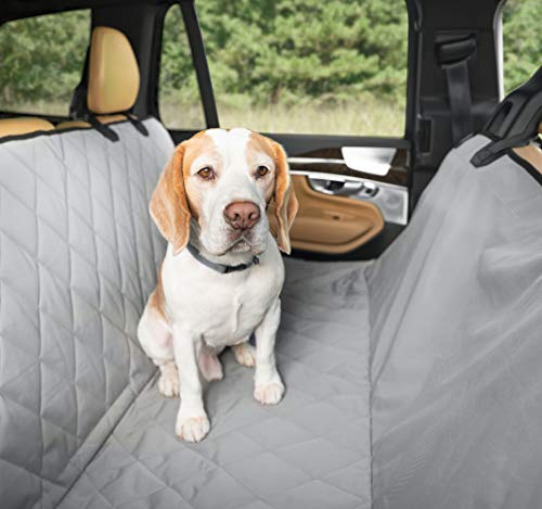 Plush Paws Products Premium Rear Car Seat Protector w/Hammock | Washable & Waterproof Back Seat Dog Cover for Car, Truck, & SUV | Nonslip, Tear Resistant Pet Seat Cover | Regular Grey - image 8